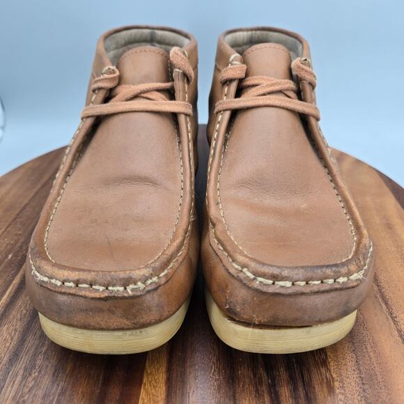Clarks Stinson Hi Boots Mens 10 M Brown Leather Casual Chukka Moccasins Shoes main image 9